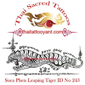 Suea Phen Leaping Tiger Left Thai Tattoo ID No 243