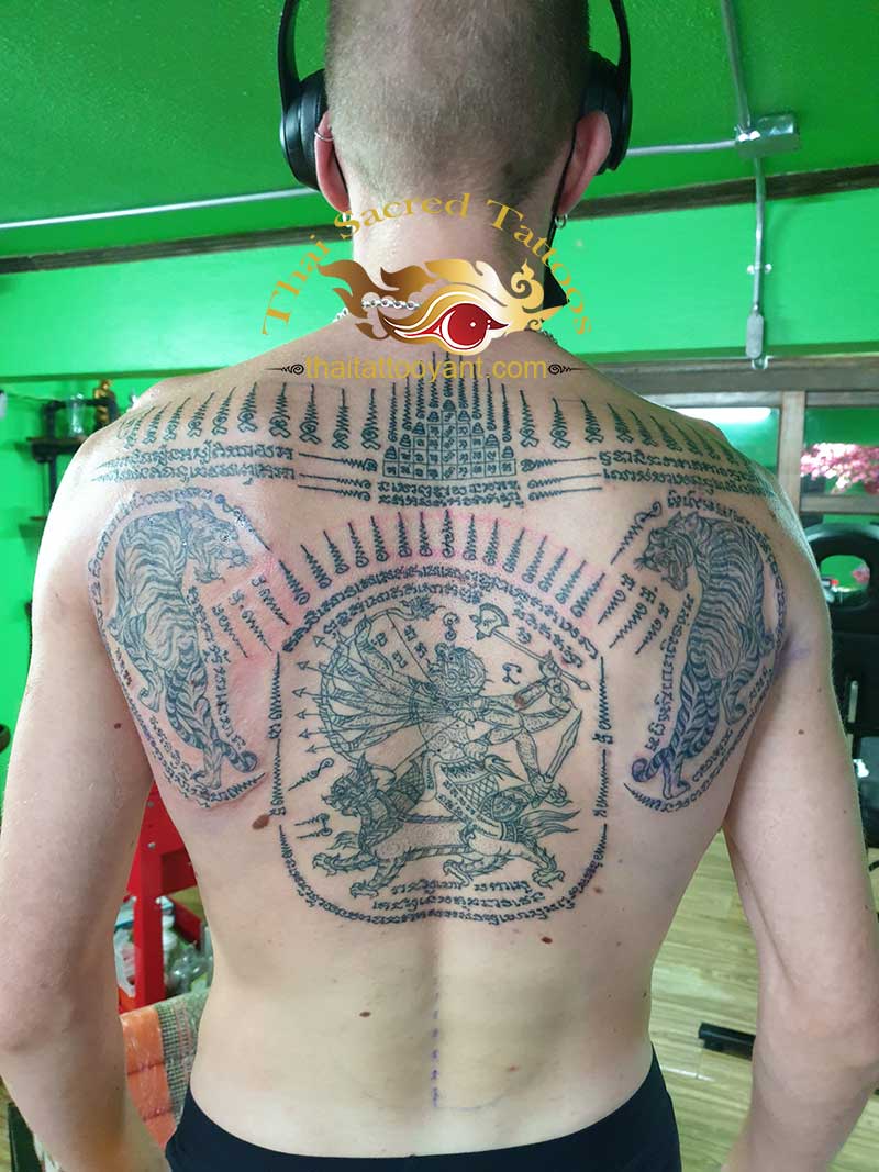 Hanuman Riding Singha Back piece