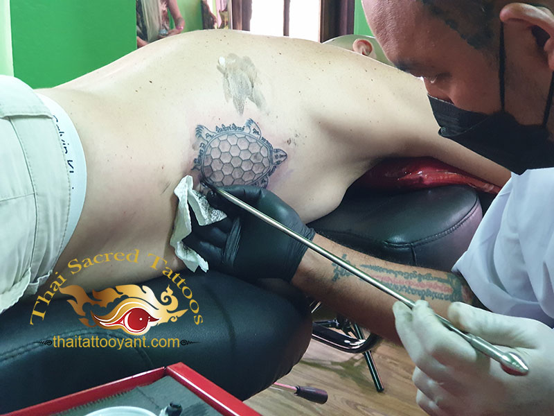 Thai Turtle Sak Yant Tattoo