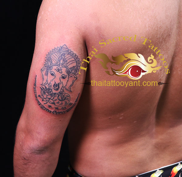 Chang Elephant Face Thai Yant tattoo