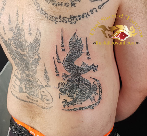 Mangkorn Dragon Thai Yant Tattoo
