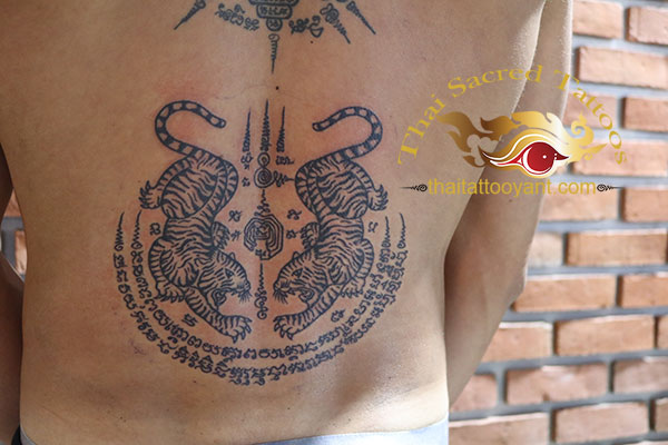 Suea Koo Twin Tiger Thai Yant Tattoo