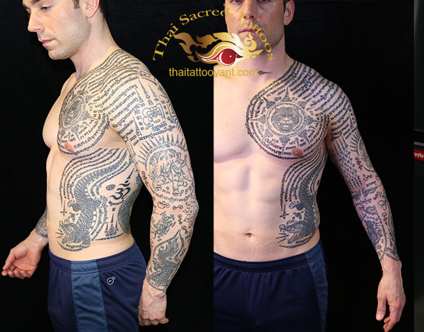 Thai Tattoo Full Sleeve and body Yant Tattoo
