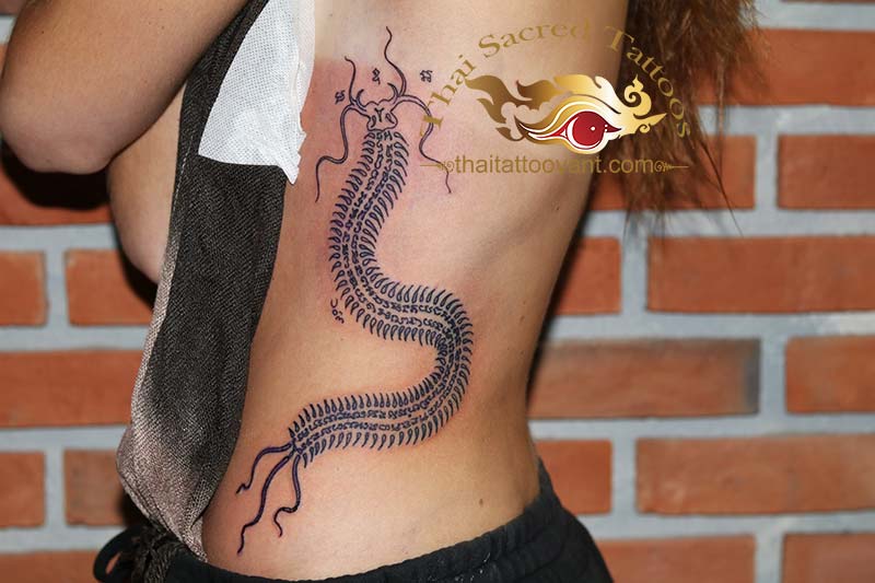 Centipede Sak Yant Thai Tattoo