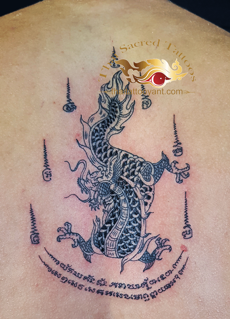 Dragon Sak Yant Thai tattoo