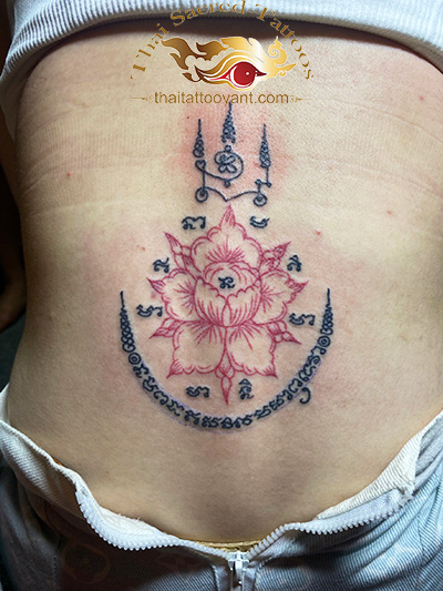 Lotus Flower Thai Tattoo Yant