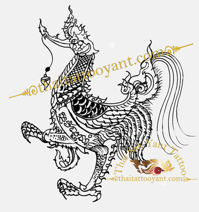 Mythical Bird Thai Tattoo Sak Yant Design 10