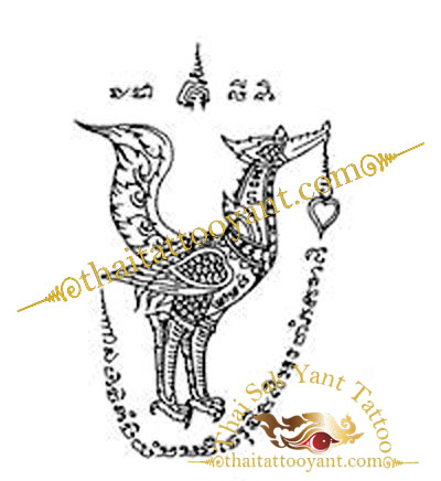 Mythical Bird Thai Tattoo Sak Yant Design 12