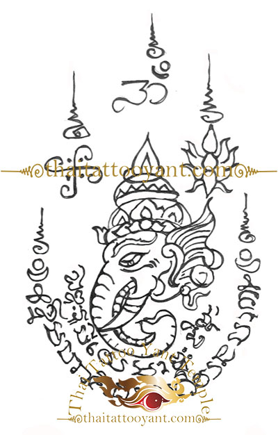 Elephant Thai Tattoo Sak Yant 6