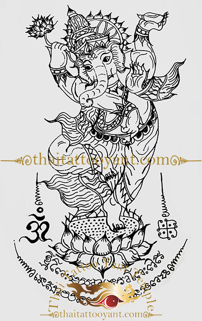 Ganesh Thai Tattoo Sak Yant 4