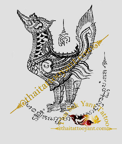 Mythical Bird Thai Tattoo Sak Yant Design 18