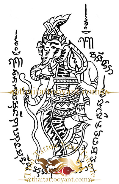 Ruesi Master Elephant Thai Tattoo Yant 18