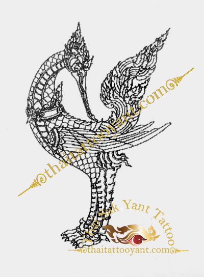 Mythical Bird Thai Tattoo Sak Yant Design Pa Ya Hong Tong Hongkoo 2