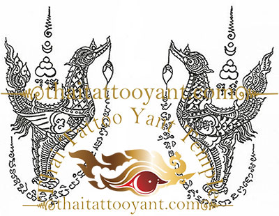 Pa Ya Hong Tong Twin Hongkoo Thai Tattoo Sak Yant Design 1