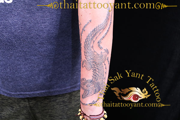 Crocodile Thaerawad Jorakae Tai Tattoo Yant