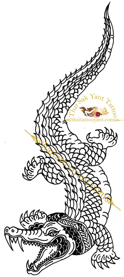 Crocodile Thai Tattoo Sak Yant