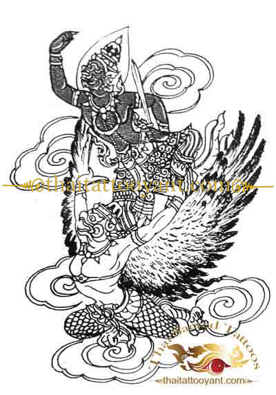 Divine Entities Sak Yant Tattoo Design