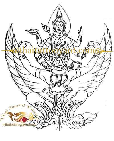 Divine Entities Sak Yant Tattoo Design