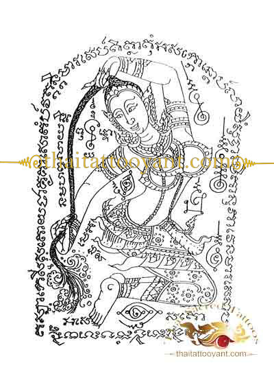 Divine Entities Sak Yant Thai Tattoo Design