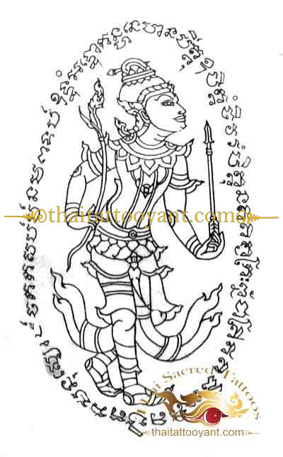 Divine Entities Sak Yant Thai Tattoo Design