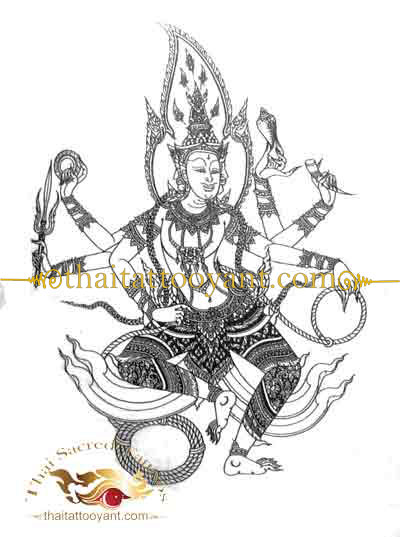 Divine Entities Sak Yant Thai Tattoo Design