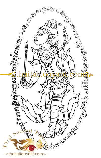 Divine Entities Sak Yant Thai Tattoo Design