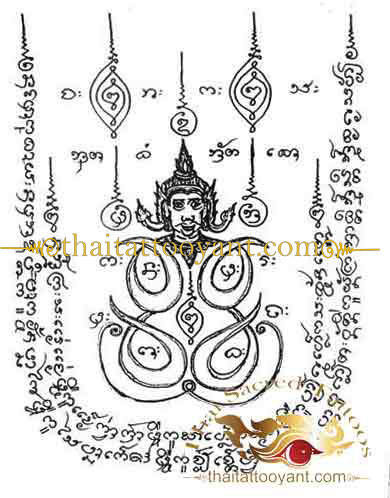 Divine Entities Sak Yant Thai Tattoo Design