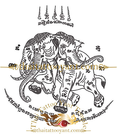 Elephant Thai Tattoo Sak Yant