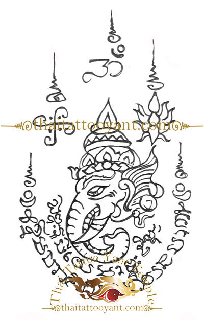 Elephant Thai Tattoo Sak Yant