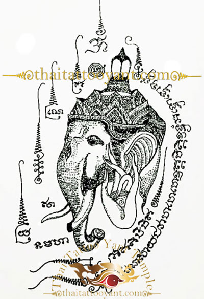 Elephant Thai Tattoo Sak Yant