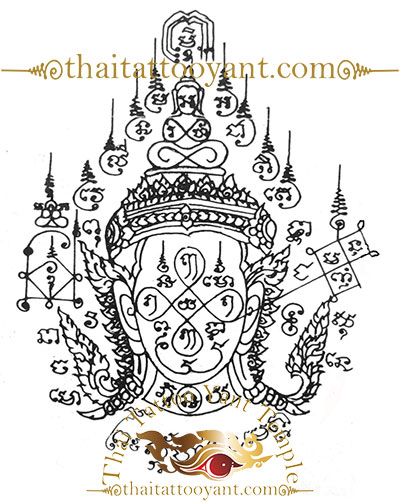 Head Face Thai Tattoo Sak Yant