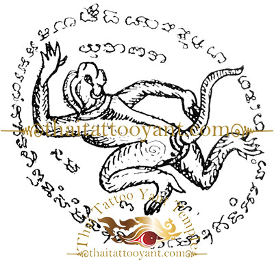 Monkey Ling Thai Tattoo Sak Yant Design