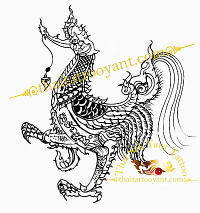 Mythical Bird Thai Tattoo Sak Yant Design