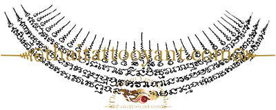 Thai Necklace Sak Yant Thai Tattoo Design