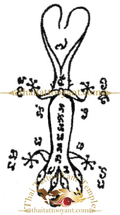 gecko or Jingjok Sak Yant Thai Tattoo Design