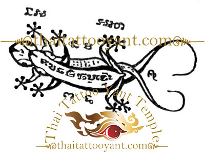 gecko or Jingjok Sak Yant Thai Tattoo Design