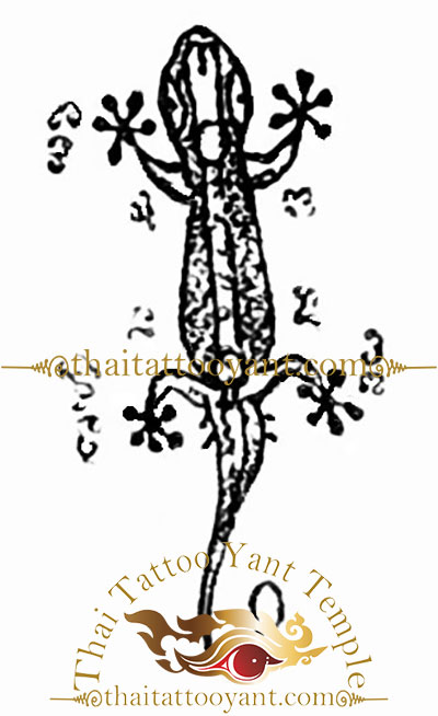 gecko or Jingjok Sak Yant Thai Tattoo Design