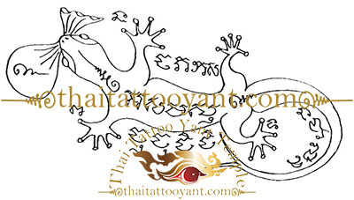 gecko or Jingjok Sak Yant Thai Tattoo Design