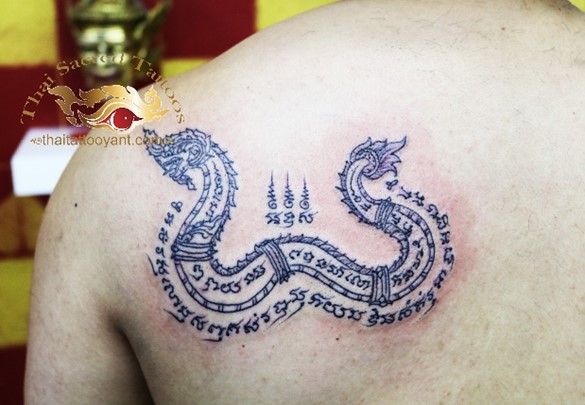 Naga Mythical Snake Sak Yant Thai Tattoo