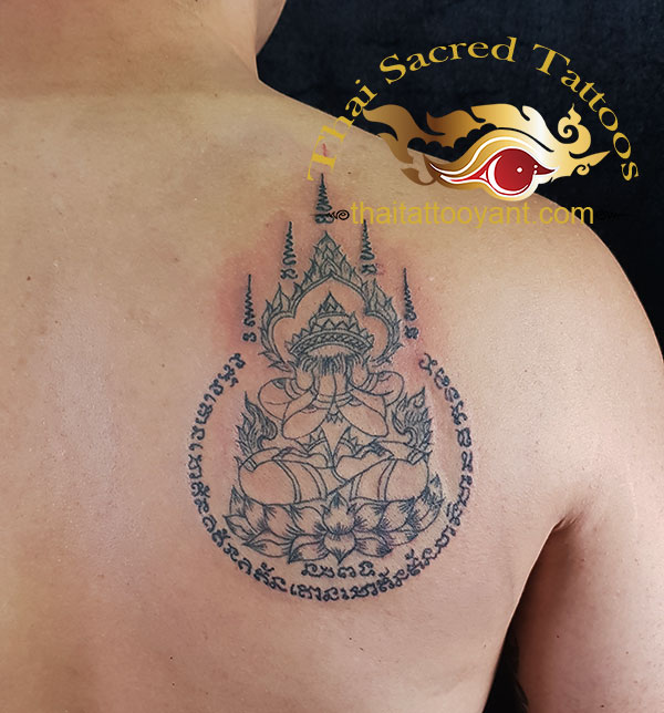 Thai tattoo Sak Yant see no evil, hear evil or speak no evil