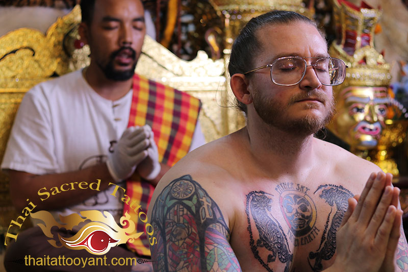 Twin Tiger Yant Blessing Sak Yant Thhai Tattoo