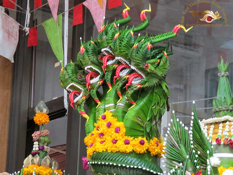 Ajarn Noo Wai Khru Banana Leaves Dragons