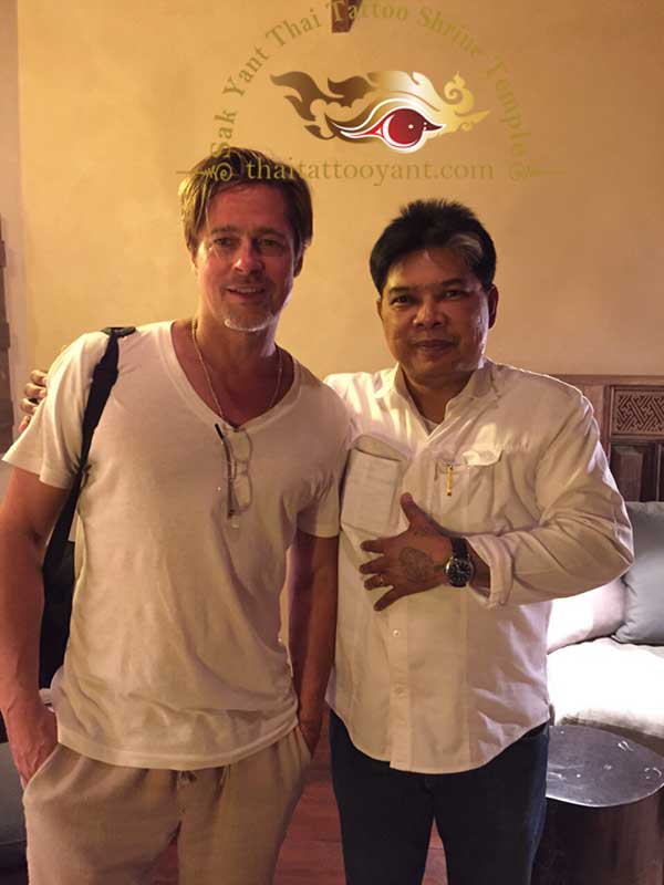 Brad Pitt with Grand Master Ajarn Noo Kanpai