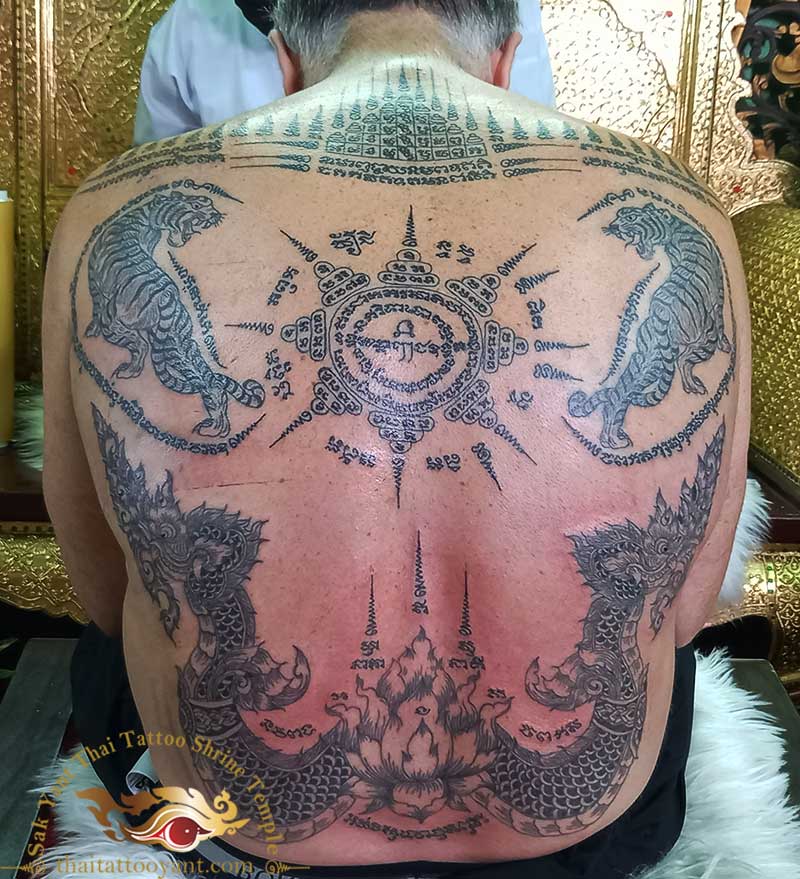 Thai Sak Yant Tattoo Back Piece