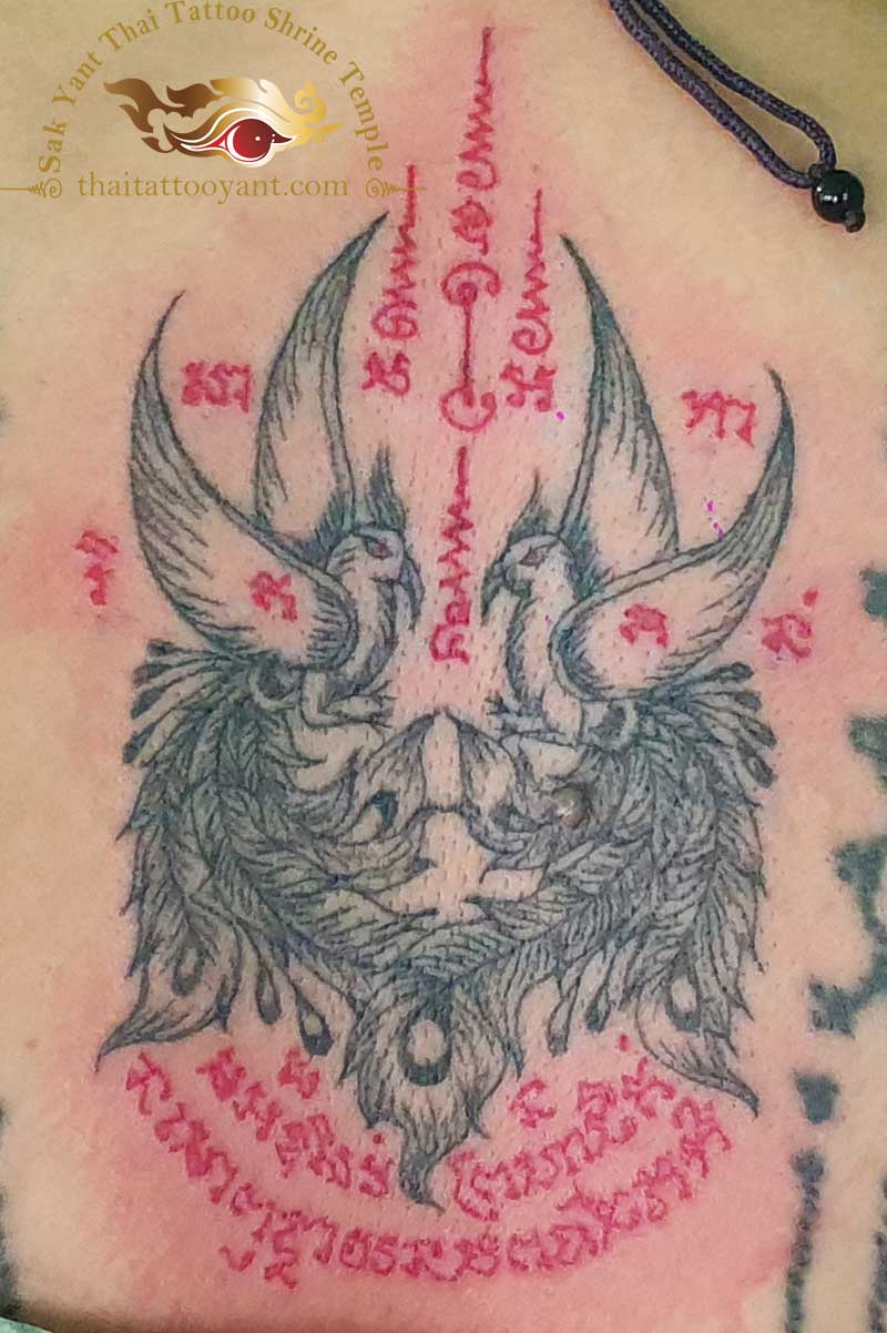 Twin Birds Salika Koo Sak Yant Thai Tattoo