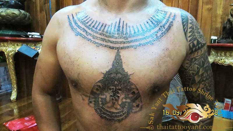 Rahu Moon God Thai Tattoo Sak Yant