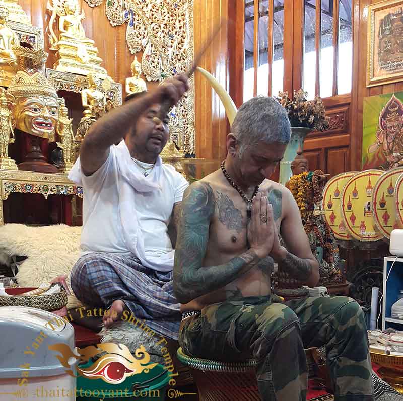 Sak Yant Thai Tattoo Blessing Activation by Ajarn Ohr