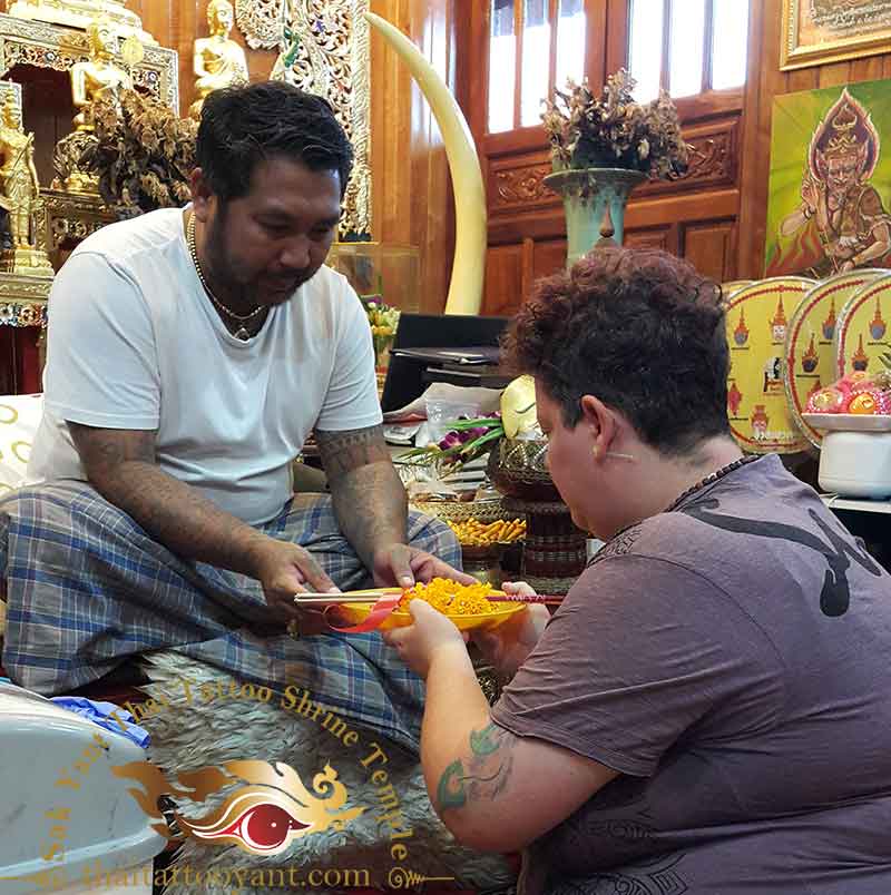 Sak Yant Thai Tattoo Blessing Offering
