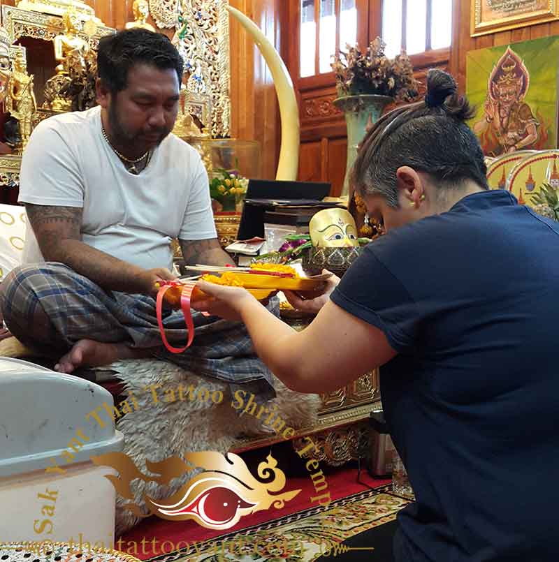 Sak Yant Thai Tattoo Blessing Offering