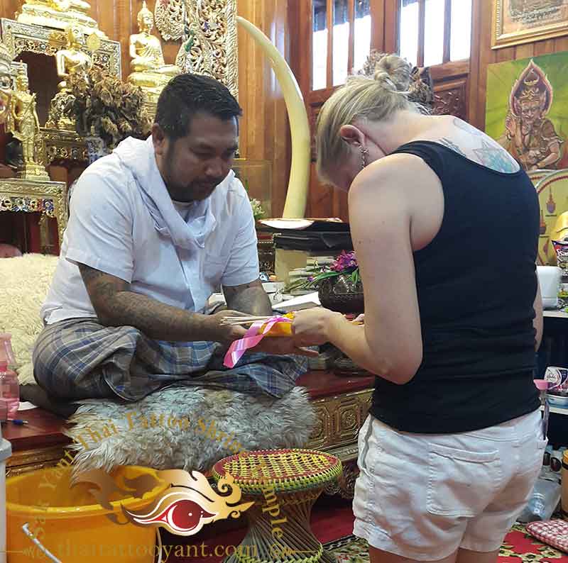 Sak Yant Thai Tattoo Blessing Offering